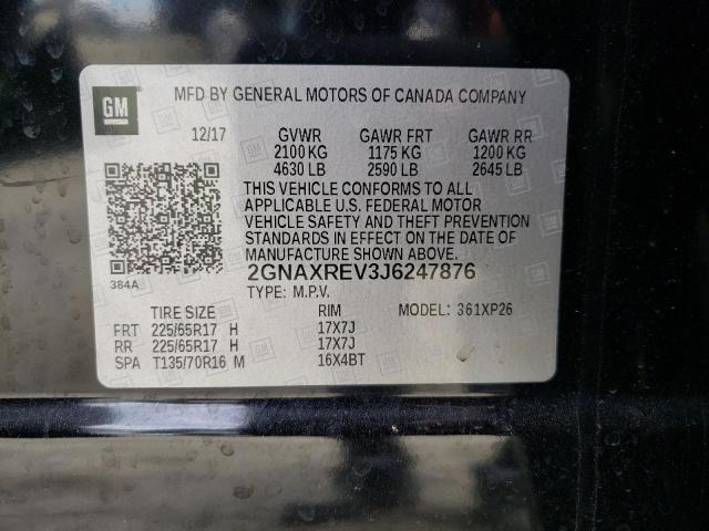 Photo 10 from auction – 2018 CHEVROLET EQUINOX LS with VIN 2GNAXREV3J6247876