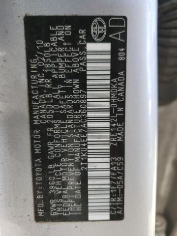 Photo 10 from auction – 2010 TOYOTA COROLLA MA with VIN 2T1KU4EE7AC360897