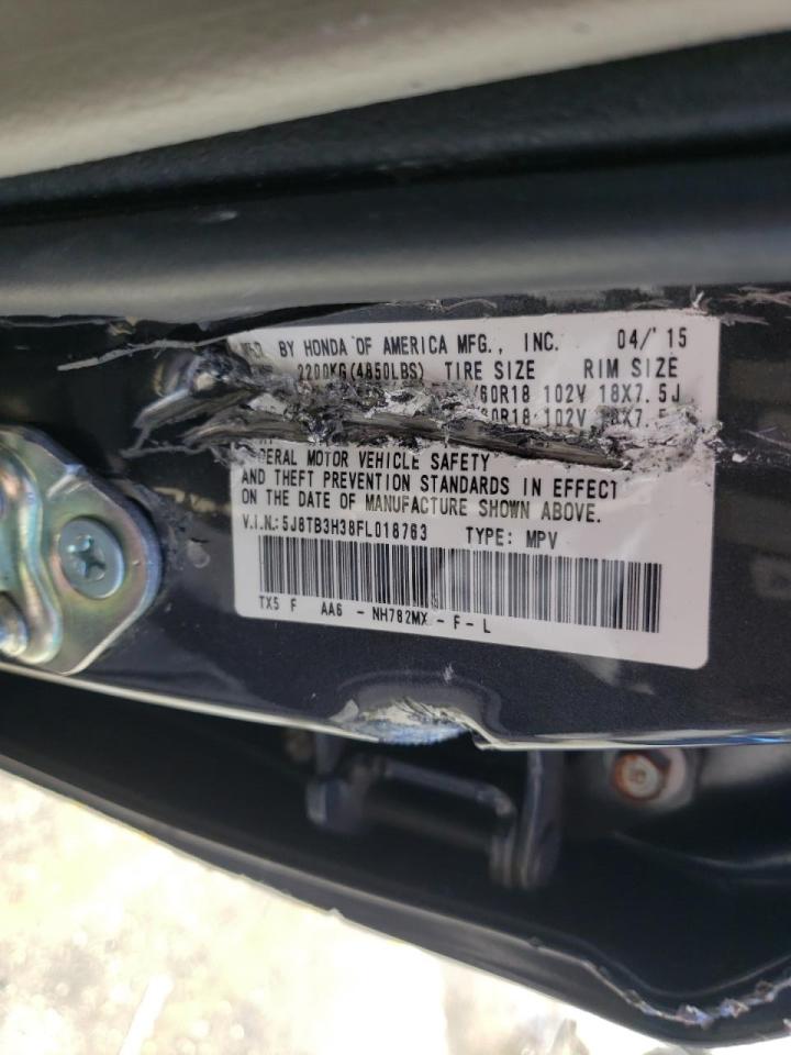 Photo 10 from auction – 2015 ACURA RDX with VIN 5J8TB3H38FL018763