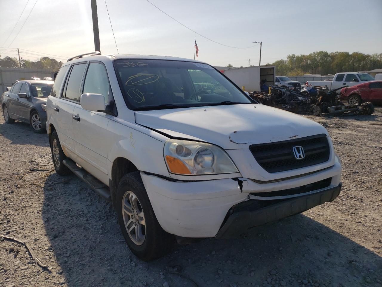 HONDA PILOT EXL 2005 with VIN 5FNYF18535B018296 - Photo from auction