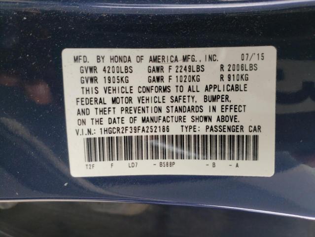 Photo 10 from auction – 2015 HONDA ACCORD LX with VIN 1HGCR2F39FA252186