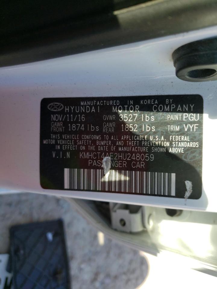 Photo 10 from auction – 2017 HYUNDAI ACCENT SE with VIN KMHCT4AE2HU248059