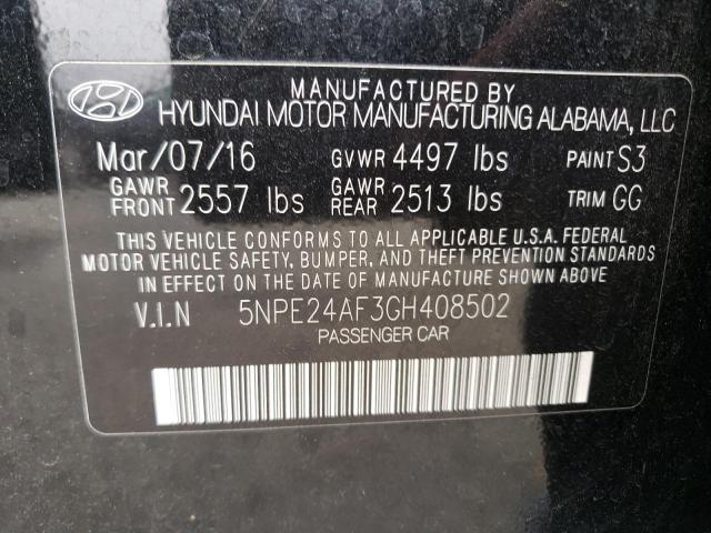 Photo 10 from auction – 2016 HYUNDAI SONATA SE with VIN 5NPE24AF3GH408502