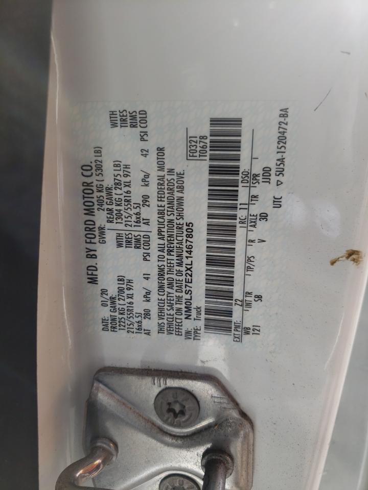 Photo 10 from auction – 2020 FORD TRANSIT CO with VIN NM0LS7E2XL1467805