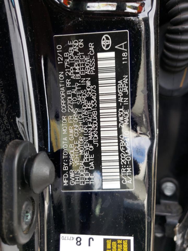 Photo 10 from auction – 2011 TOYOTA PRIUS with VIN JTDKN3DUXB1334073