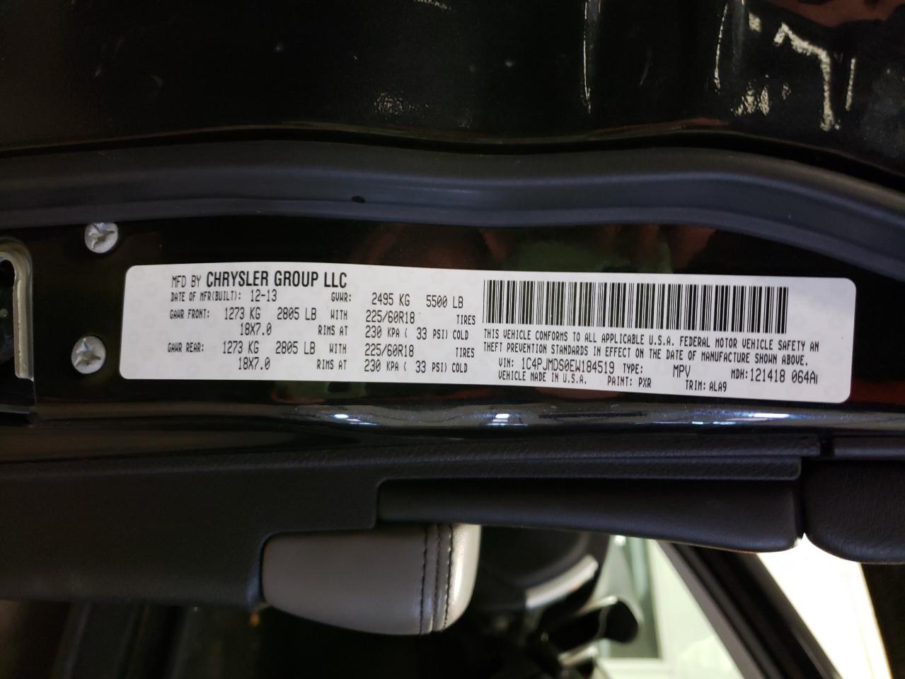 Photo 10 from auction – 2014 JEEP CHEROKEE L with VIN 1C4PJMDS0EW184519
