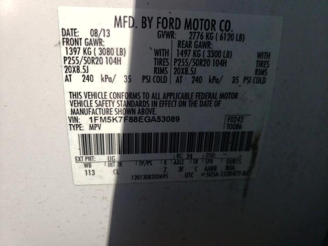 Photo 10 from auction – 2014 FORD EXPLORER L with VIN 1FM5K7F88EGA53089