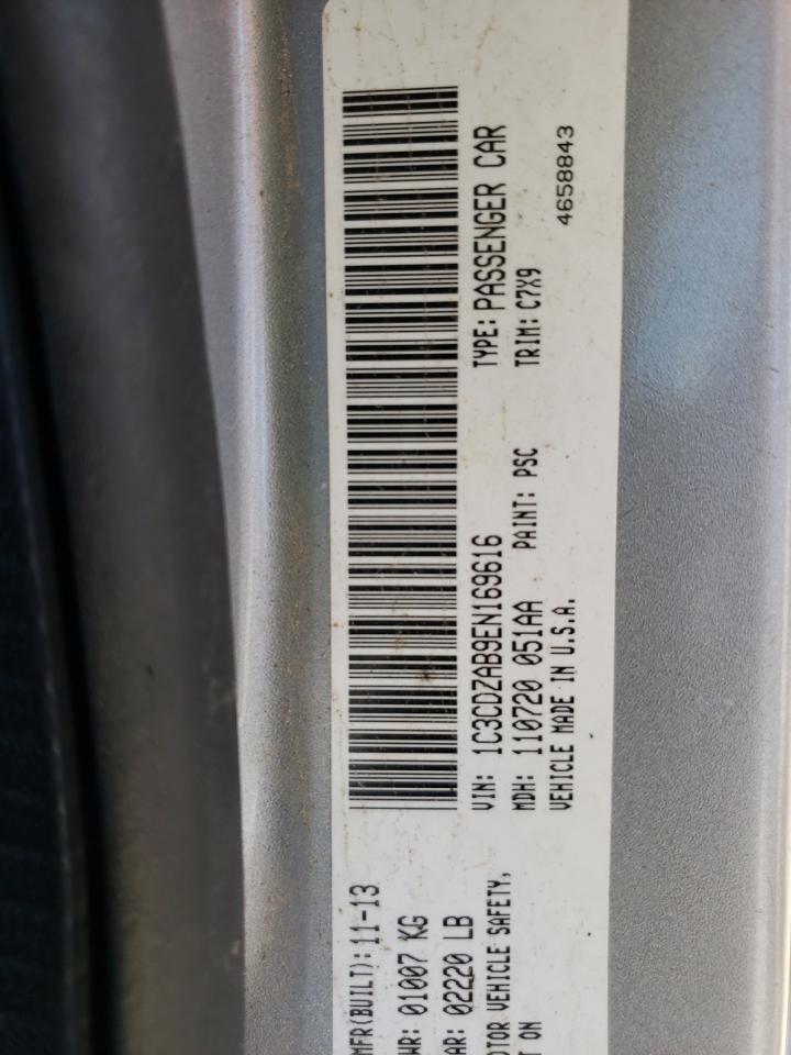 Photo 10 from auction – 2014 DODGE AVENGER SE with VIN 1C3CDZAB9EN169616