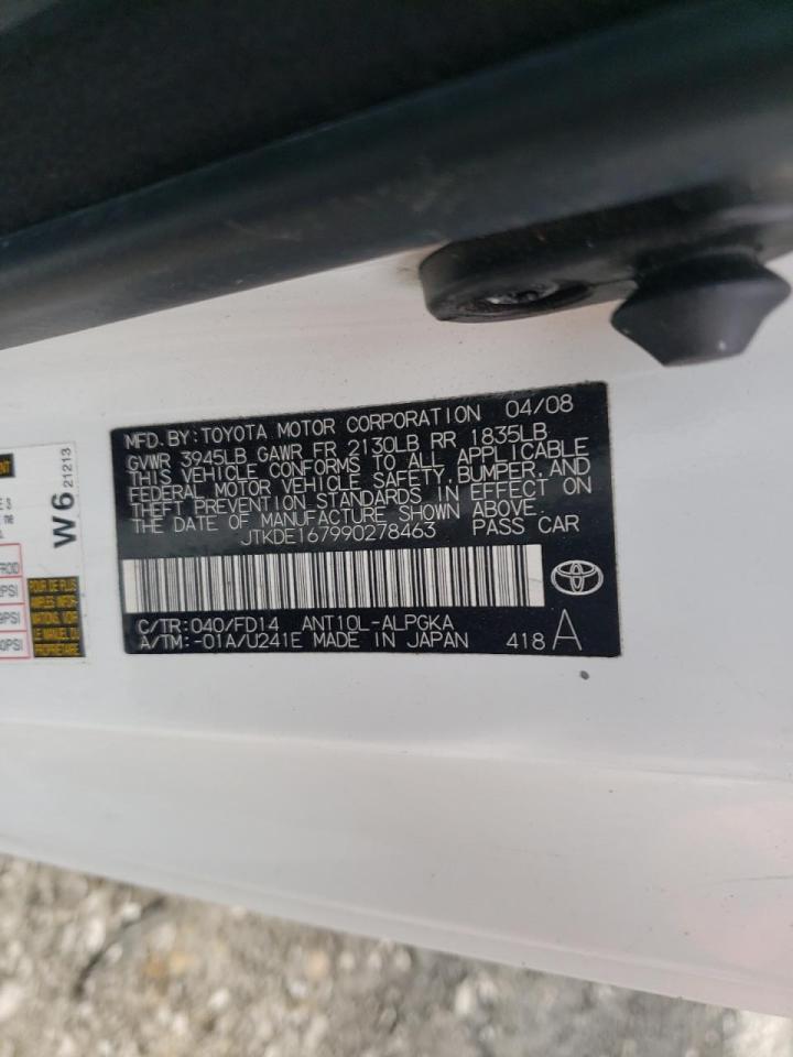 Photo 10 from auction – 2009 TOYOTA SCION TC with VIN JTKDE167990278463