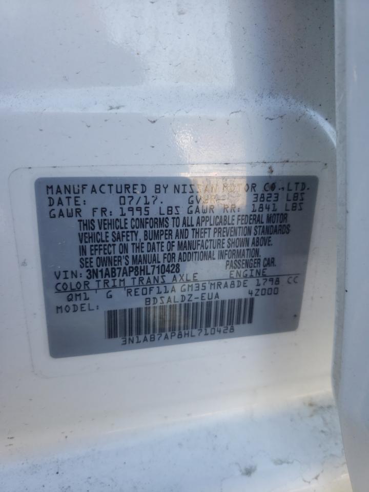 Photo 10 from auction – 2017 NISSAN SENTRA S with VIN 3N1AB7AP8HL710428