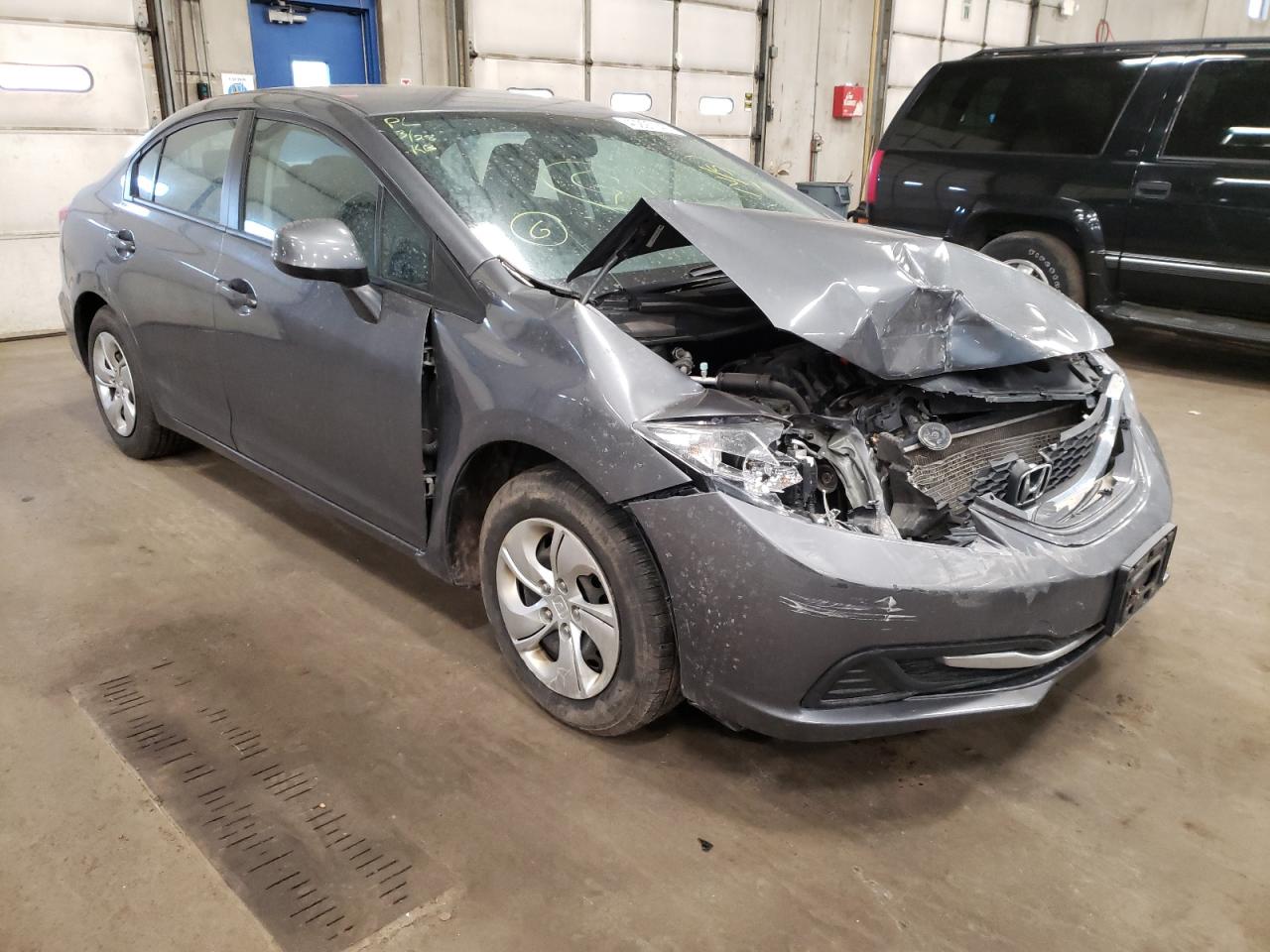HONDA CIVIC LX 2013 with VIN 19XFB2F58DE076386 - Photo from auction