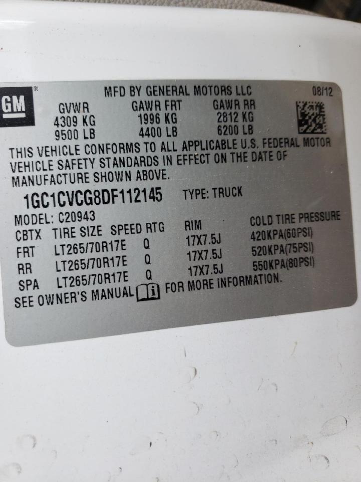 Photo 10 from auction – 2013 CHEVROLET SILVERADO with VIN 1GC1CVCG8DF112145