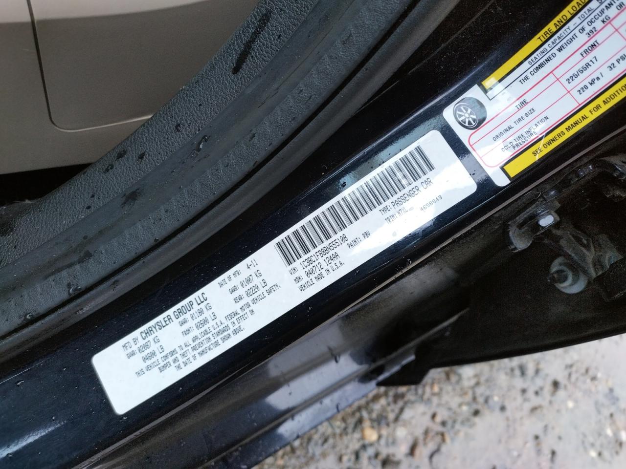 Photo 10 from auction – 2011 CHRYSLER 200 TOURIN with VIN 1C3BC1FB8BN555108