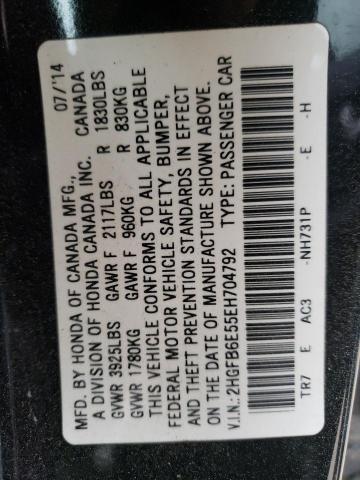 Photo 10 from auction – 2014 HONDA CIVIC SI with VIN 2HGFB6E55EH704792