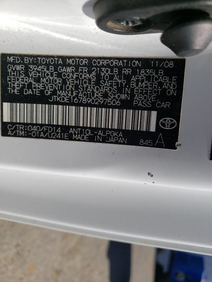 Photo 10 from auction – 2009 TOYOTA SCION TC with VIN JTKDE167890297506