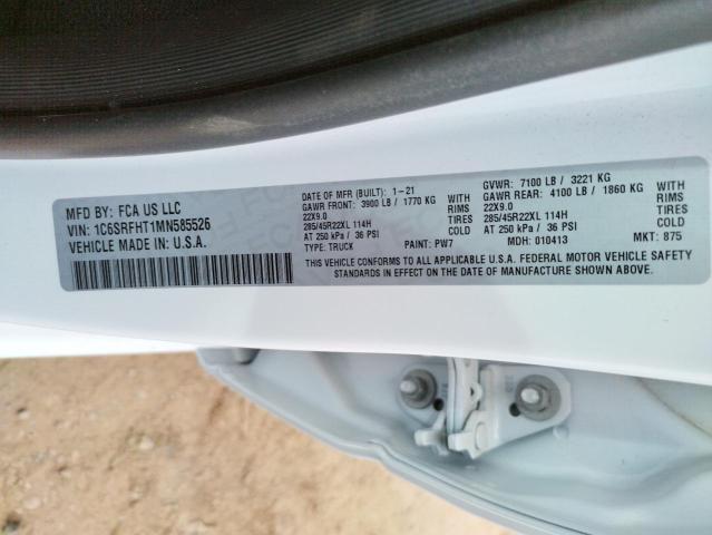 Photo 10 from auction – 2021 RAM 1500 LIMIT with VIN 1C6SRFHT1MN585526
