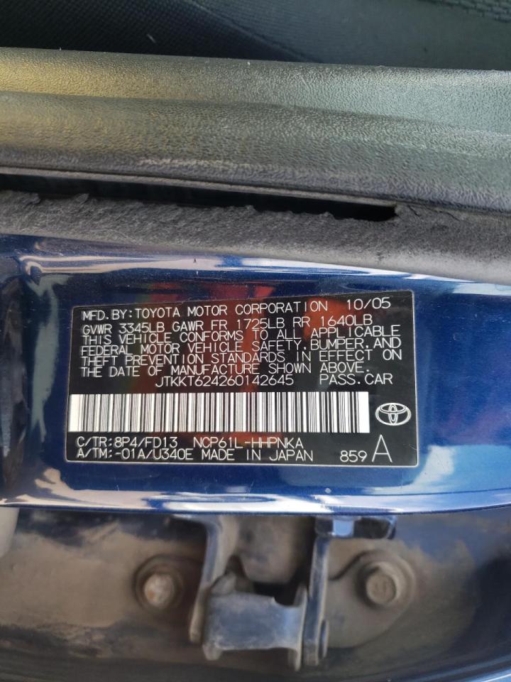 Photo 10 from auction – 2006 TOYOTA SCION XA with VIN JTKKT624260142645