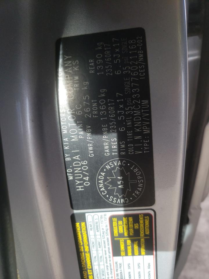 Zdjęcie 10 z aukcji – 2007 HYUNDAI ENTOURAGE z VIN KNDMC233776021168