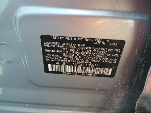 Photo 10 from auction – 2016 SUBARU FORESTER 2 with VIN JF2SJAACXGH405915