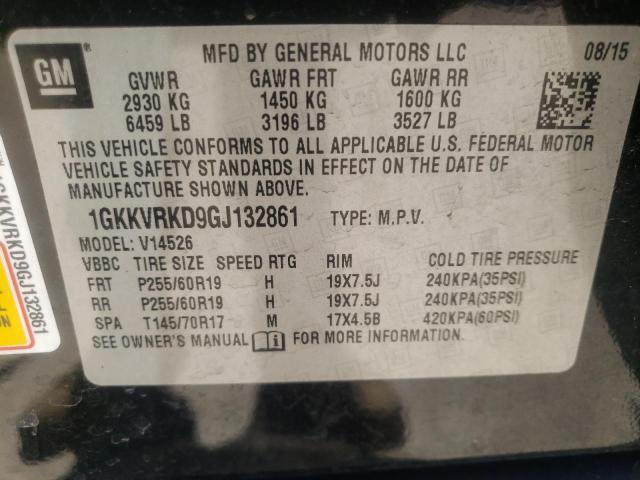 Photo 10 from auction – 2016 GMC ACADIA SLT with VIN 1GKKVRKD9GJ132861