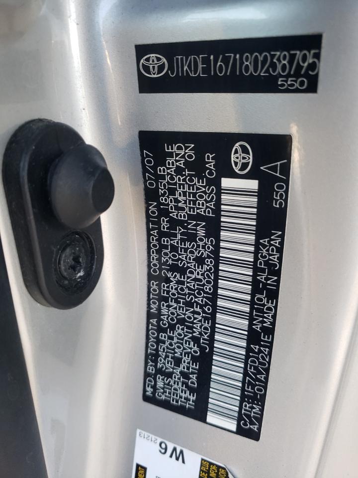 Photo 10 from auction – 2008 TOYOTA SCION TC with VIN JTKDE167180238795