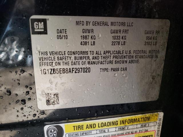 Photo 10 from auction – 2010 CHEVROLET MALIBU LS with VIN 1G1ZB5EB8AF297020