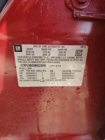 Photo 10 from auction – 2011 CHEVROLET EQUINOX LT with VIN 2CNFLNEC6B6220900