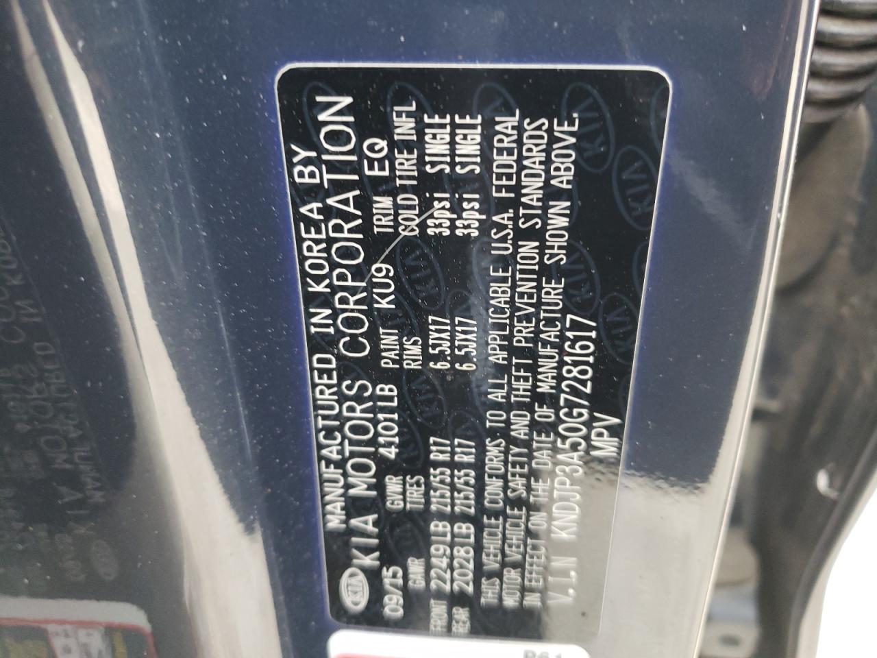 Photo 10 from auction – 2016 KIA SOUL + with VIN KNDJP3A50G7281617