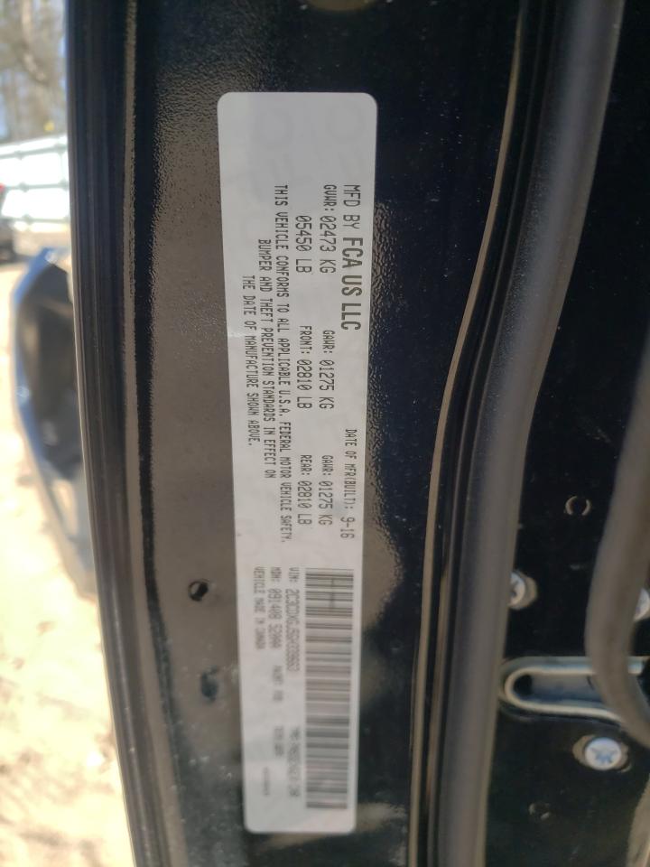 Photo 10 from auction – 2016 DODGE CHARGER R/ with VIN 2C3CDXGJ5GH339663
