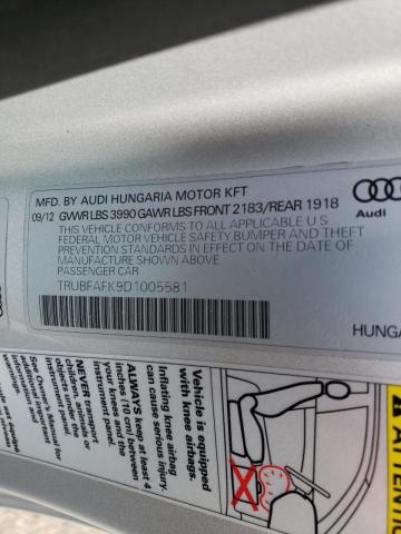 Photo 10 from auction – 2013 AUDI TT PREMIUM with VIN TRUBFAFK9D1005581