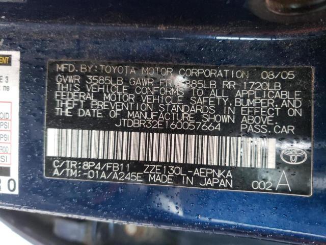 Photo 10 from auction – 2006 TOYOTA COROLLA CE with VIN JTDBR32E160057664