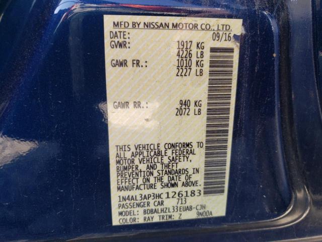 Photo 10 from auction – 2017 NISSAN ALTIMA 2.5 with VIN 1N4AL3AP3HC126183