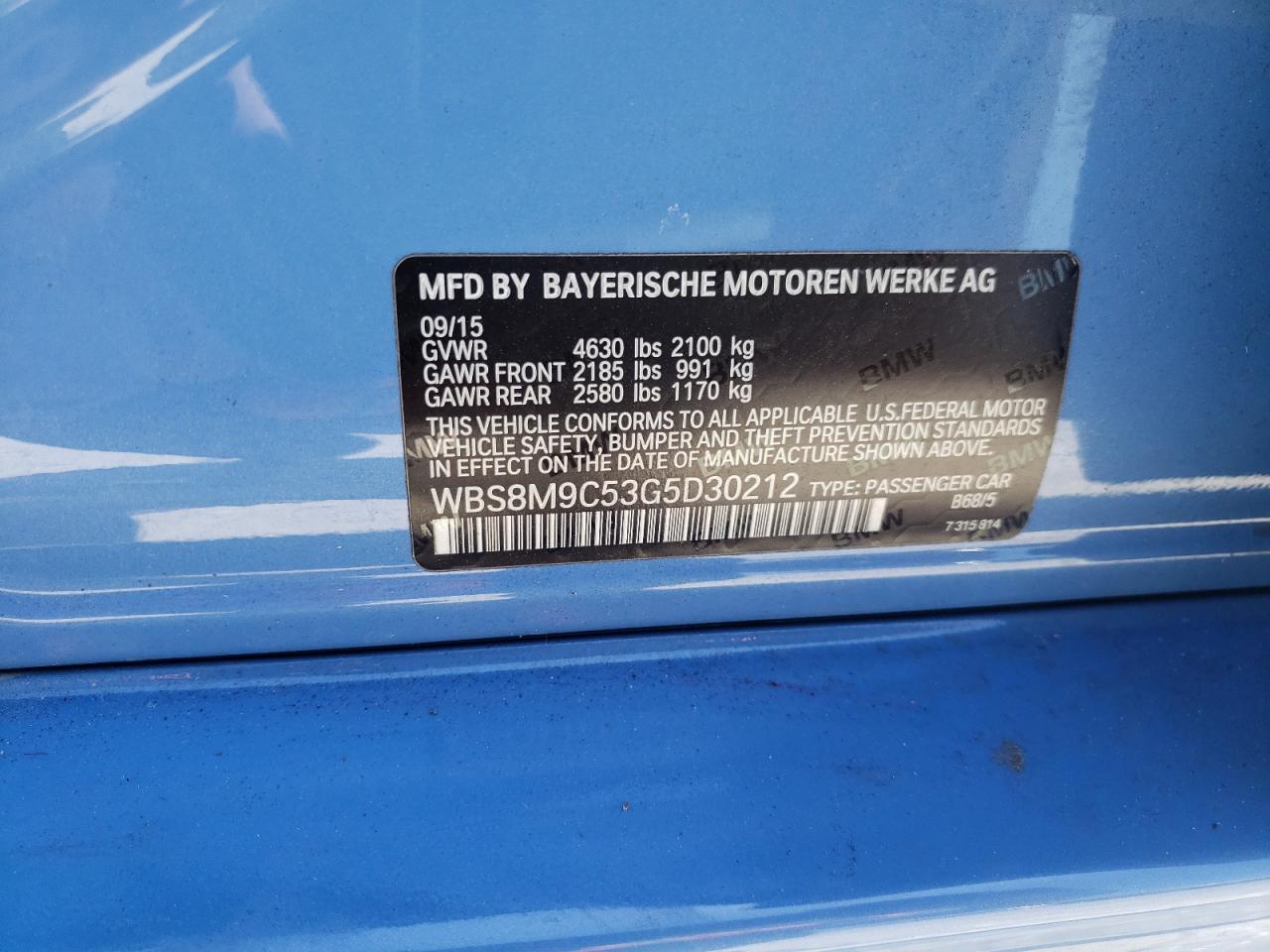 Photo 10 from auction – 2016 BMW M3 with VIN WBS8M9C53G5D30212