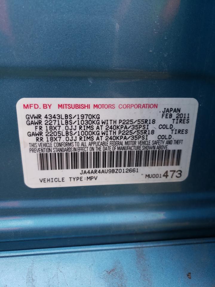 Photo 10 from auction – 2011 MITSUBISHI OUTLANDER with VIN JA4AR4AU9BZ012661