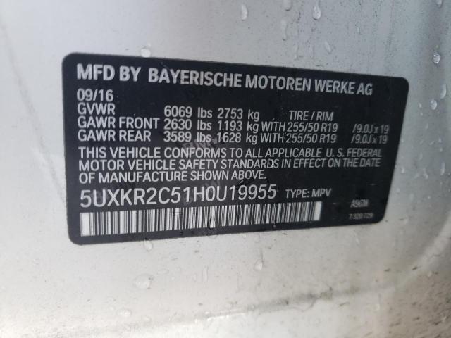 Photo 10 from auction – 2017 BMW X5 SDRIVE3 with VIN 5UXKR2C51H0U19955