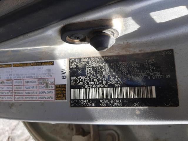 Photo 10 from auction – 2006 TOYOTA HIGHLANDER with VIN JTEDD21A860154064