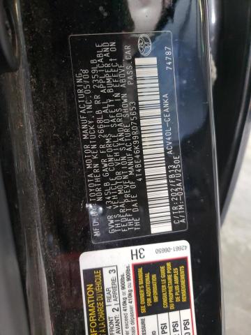 Photo 10 from auction – 2009 TOYOTA CAMRY BASE with VIN 4T4BE46K99R075653