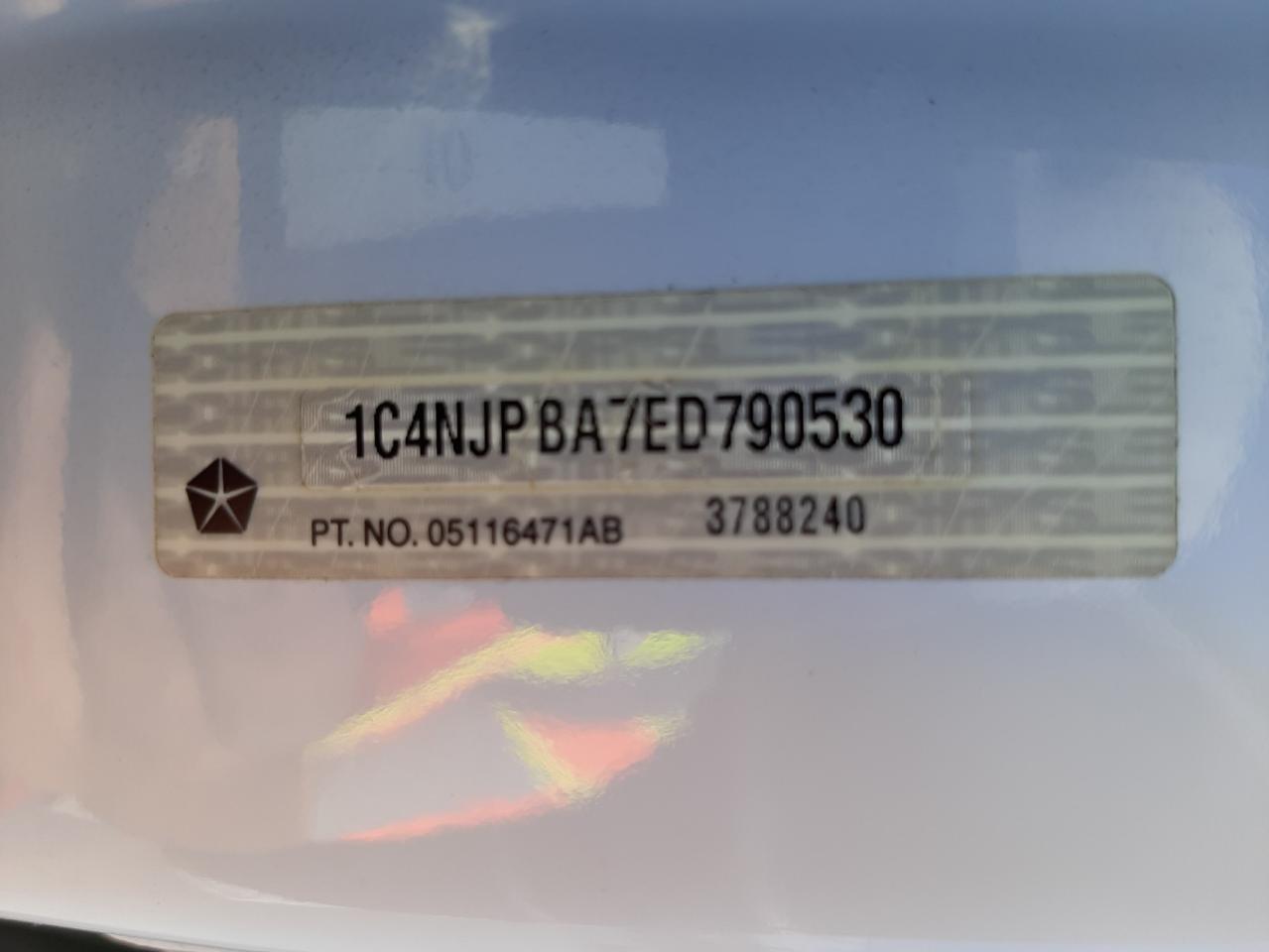 Photo 10 from auction – 2014 JEEP PATRIOT SP with VIN 1C4NJPBA7ED790530