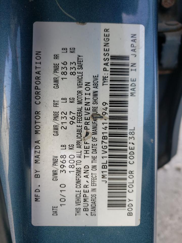 Photo 10 from auction – 2011 MAZDA 3 I with VIN JM1BL1VG7B1414949
