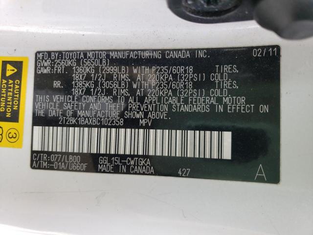 Photo 10 from auction – 2011 LEXUS RX 350 with VIN 2T2BK1BAXBC102358