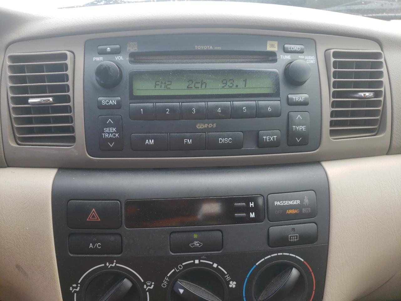 Photo 9 from auction – 2006 TOYOTA COROLLA CE with VIN 1NXBR32E86Z581561