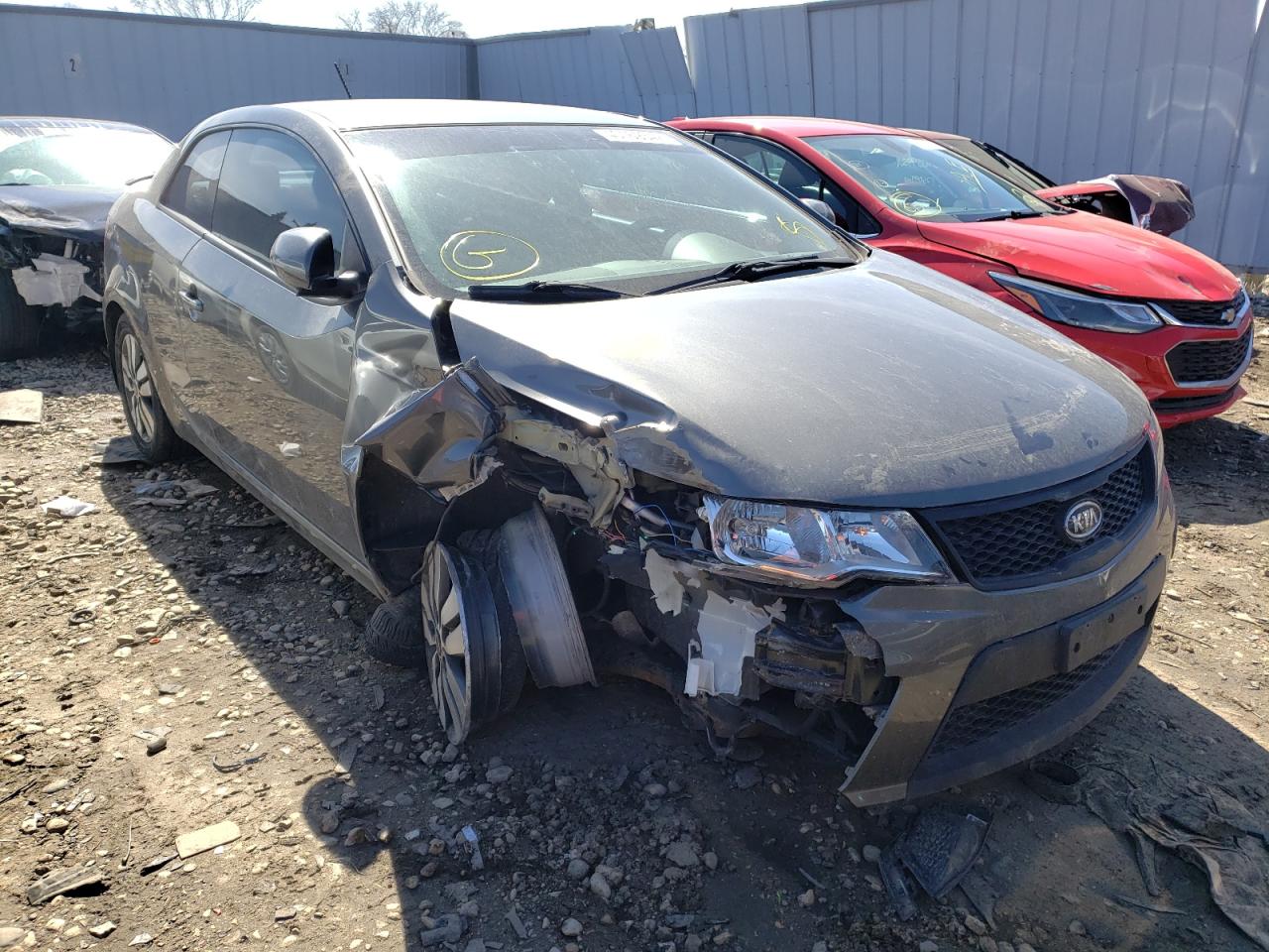 KIA FORTE EX 2013 with VIN KNAFU6A21D5685181 - Photo from auction