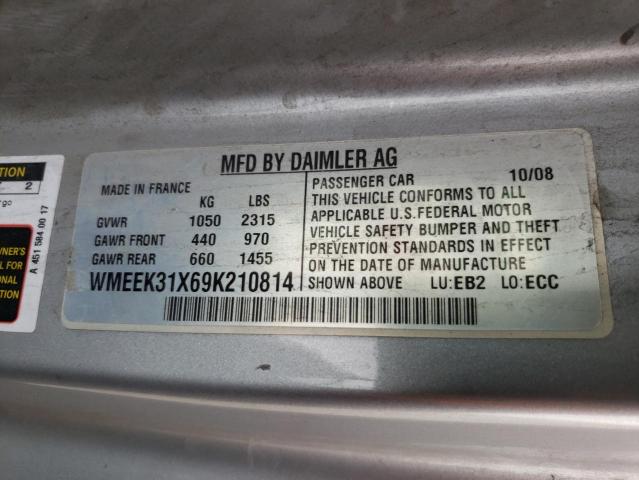 Photo 10 from auction – 2009 SMART FORTWO PAS with VIN WMEEK31X69K210814