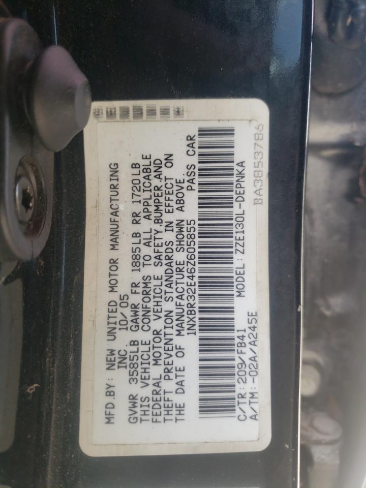 Photo 10 from auction – 2006 TOYOTA COROLLA CE with VIN 1NXBR32E46Z605855