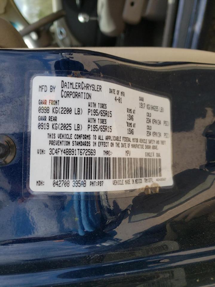 Photo 10 from auction – 2001 CHRYSLER PT CRUISER with VIN 3C4FY4BB91T672569