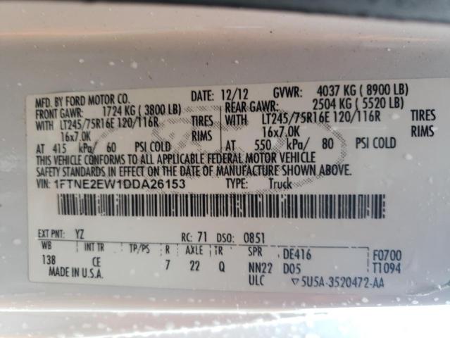 Photo 10 from auction – 2013 FORD ECONOLINE with VIN 1FTNE2EW1DDA26153