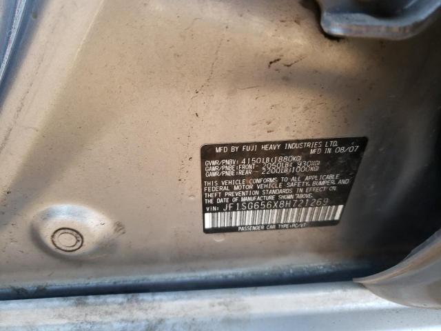 Photo 10 from auction – 2008 SUBARU FORESTER 2 with VIN JF1SG656X8H721269