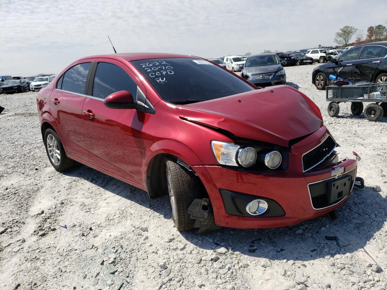 CHEVROLET SONIC LT 2012 with VIN 1G1JC5SH0C4146061 - Photo from auction