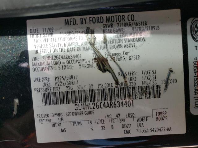 Photo 10 from auction – 2010 LINCOLN MKZ with VIN 3LNHL2GC4AR634401