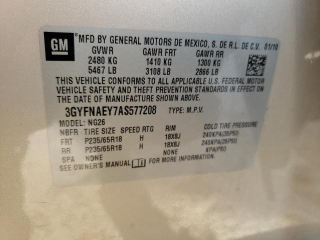 Photo 10 from auction – 2010 CADILLAC SRX LUXURY with VIN 3GYFNAEY7AS577208